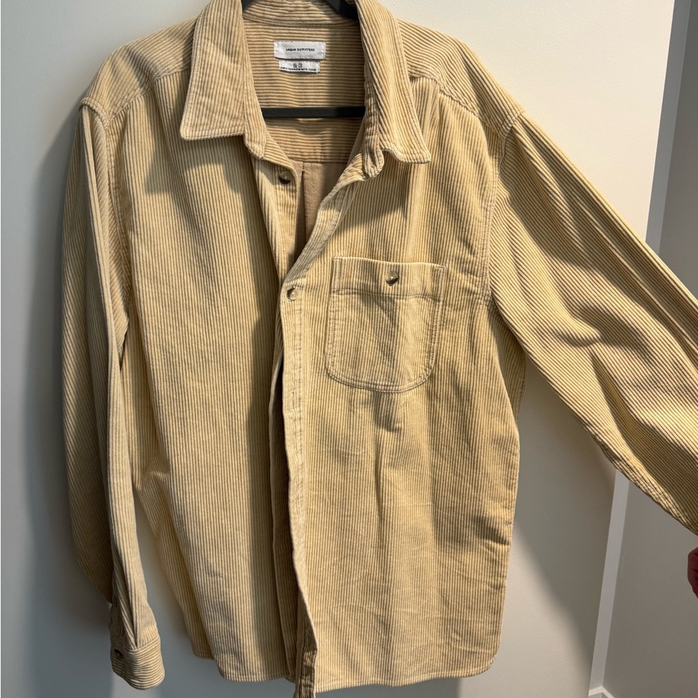 Urban Outfitters Beige Corduroy Shirt Jacket